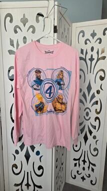 Marvel Rivals Fantastic Four Shirt Pink Long Sleeve Medium Graphic Tee nwot